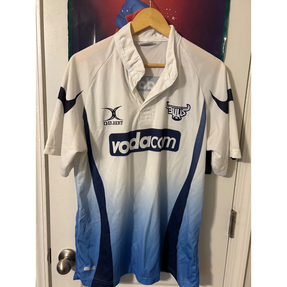 Vodacom Bulls Rugby Jersey Gilbert VodaCom Blue White XL Men's Sports